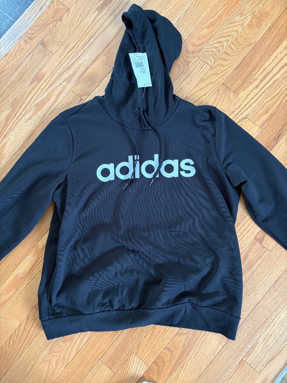 Adidas Black Logo Pullover Hoodie NWT